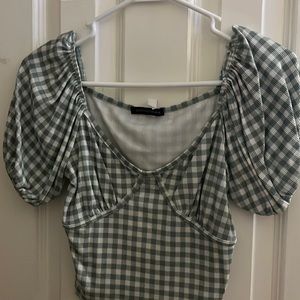 Light Green Plaid top